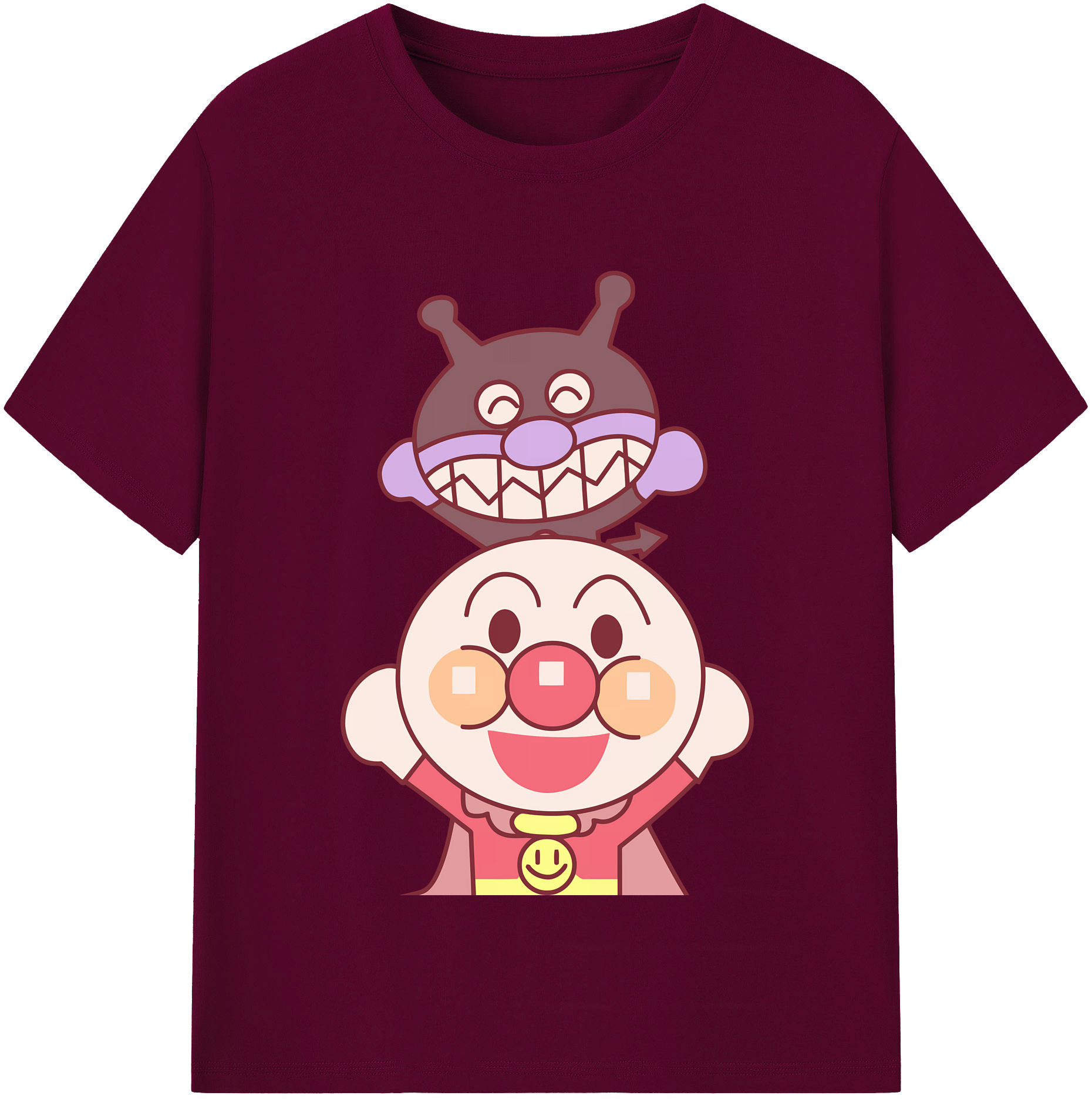 （画像用） アンパンマン Anpanman レディースカジュアルプリントTシャツ（綿100％）
